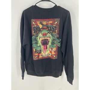 Six Flags Fright Fest Promo Crew Neck Sweatshirt Size‎ Large